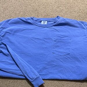 Comfort Colors womens  Blue Long Sleeve Shirt